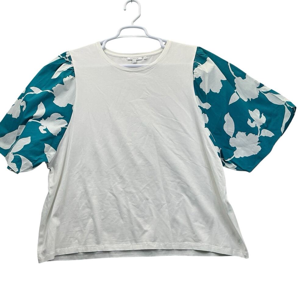Chico’s Blouse Top Large Short Sleeve Flowy Career Pretty Size 4-XXL - Picture 3 of 12